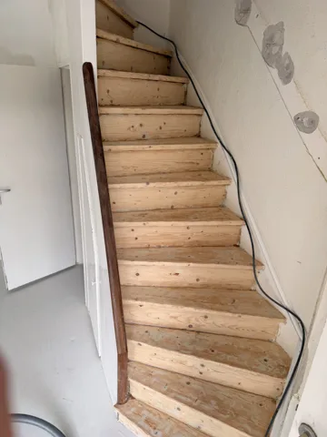 Overzicht van traptreden met draaiing